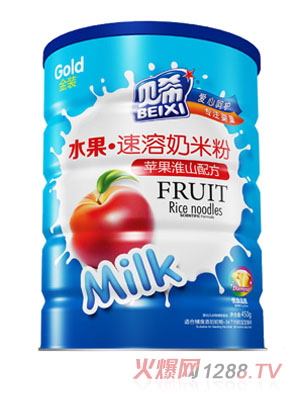 貝希蘋果淮山水果速溶奶米粉鐵聽