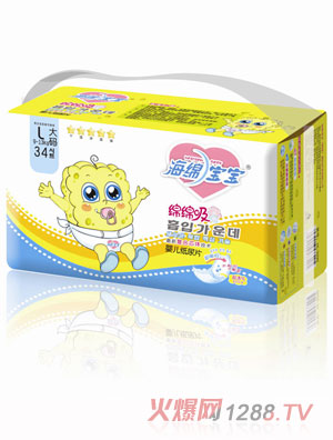 海綿寶寶綿綿吸yinge紙尿片L大碼系列