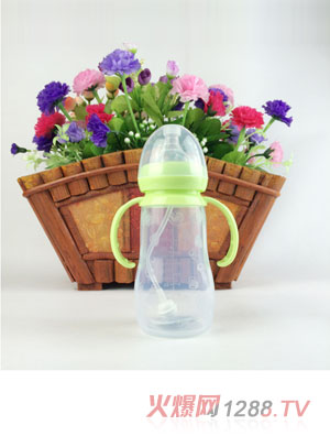 貝優(yōu)樂240ML硅膠奶瓶綠色