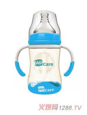 伊斯卡爾160mlPPSU自動(dòng)寬口徑感溫奶瓶（藍(lán)）