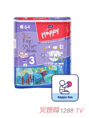 貝拉寶貝3D彈性yingye紙尿褲64片