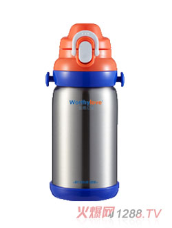 Worthylove沃德拉夫yingye無手柄不銹鋼水壺藍色中號