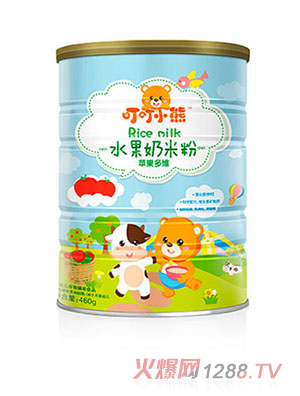 叮叮小熊水果奶米粉罐裝-蘋(píng)果多維