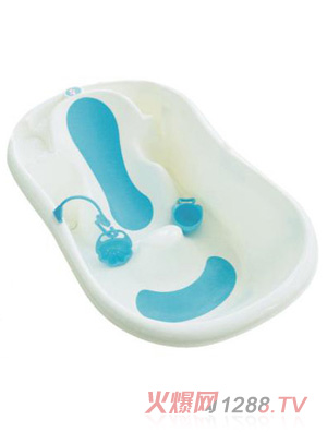 陽光兔yinge浴盆白色藍(lán)花