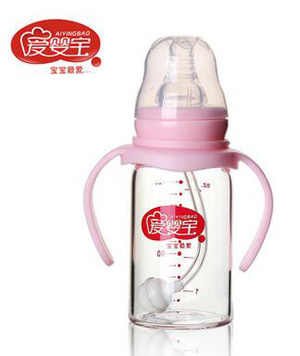 愛(ài)嬰寶yinge專用晶鉆玻璃奶瓶120ml
