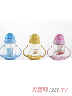 多尼熊新款雙耳手柄yingye學(xué)飲杯260mL