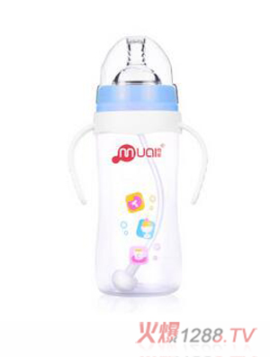 母愛寬口徑PP自動(dòng)奶瓶240ml藍(lán)
