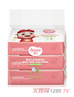 逗兒yingye護膚柔濕巾80片x3
