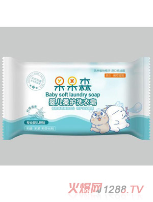 果果森yinge柔護洗衣皂藍色