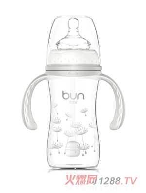 貝優(yōu)能纖巧型帶柄自動(dòng)寬口玻璃奶瓶160ml