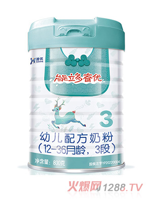 澳優(yōu)能立多睿優(yōu)youe配方奶粉（12-36月齡，3段）
