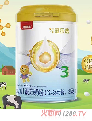 貝因美冠樂選youe配方奶粉（12-36月齡，3段）
