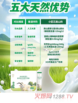 小匠芯免疫球蛋白高鈣益生菌羊奶粉