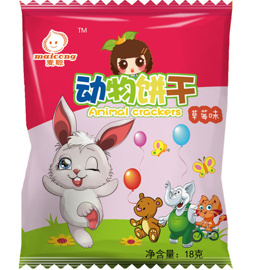 麥聰動(dòng)物餅干草莓味