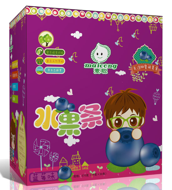 麥聰水果條藍(lán)莓味盒裝