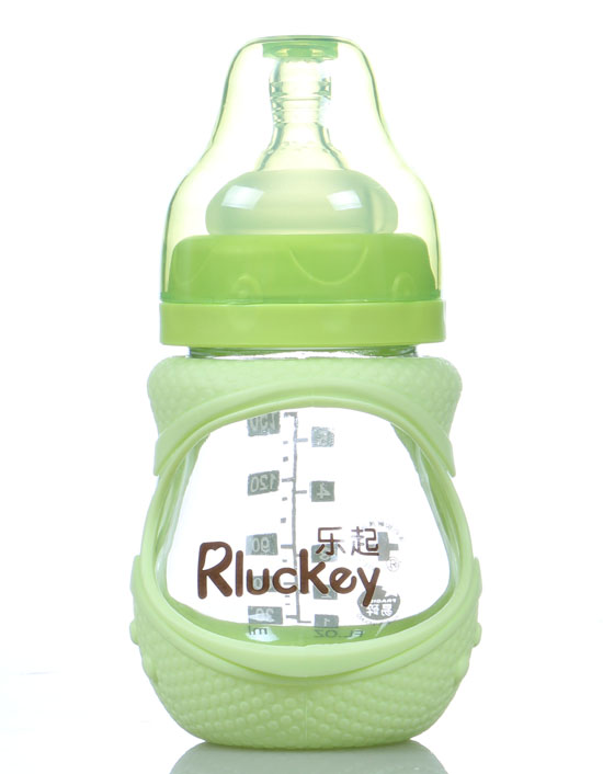 樂(lè)起180ml防摔玻璃奶瓶不帶柄