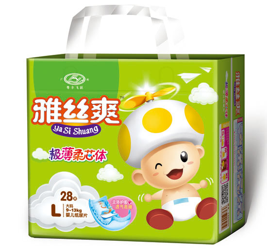 雅絲爽超薄雙重立體護(hù)圍3D懸浮芯體透氣尿片L碼