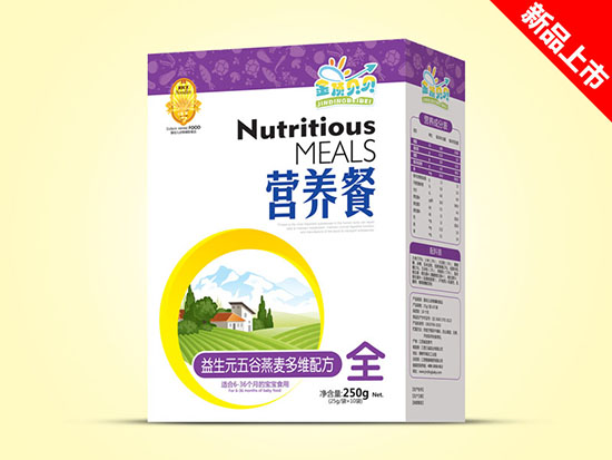 金頂貝貝營養(yǎng)餐盒裝-益生元五谷燕麥多維